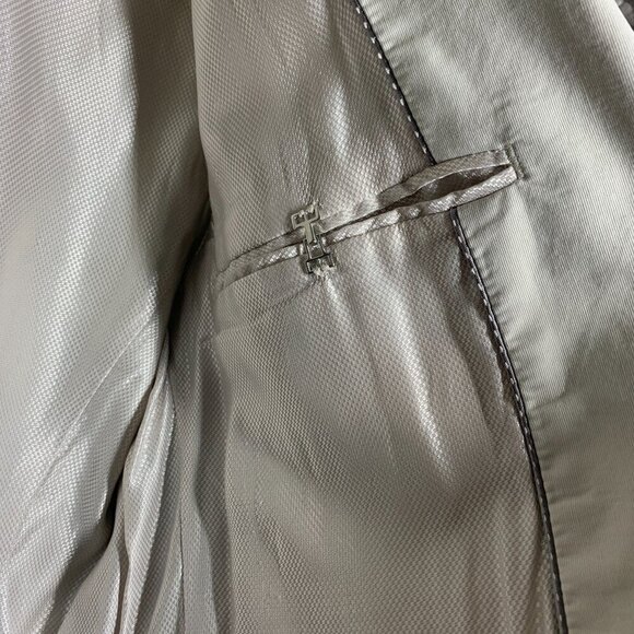 Zara Man Cotton Blazer Single Breasted Two Buttons Lined Light Grey Size 40 - Picture 6 of 7